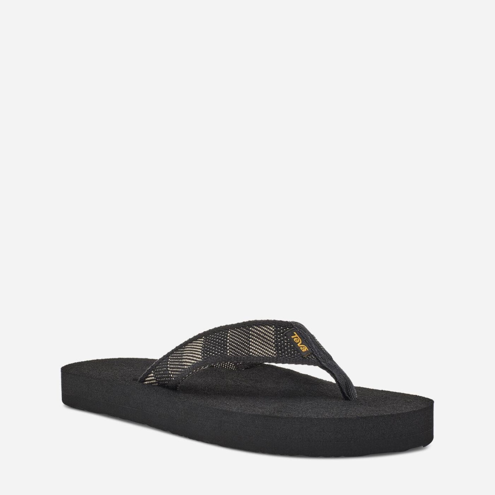 Teva Original Mush - Men's Teva Sandals - Black | India (ICWU90576)